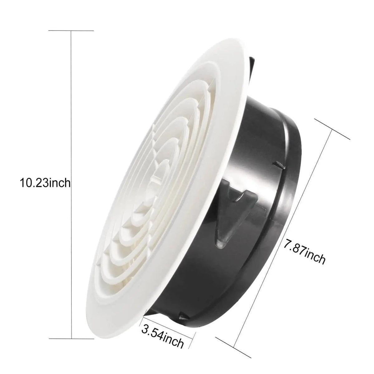 Dimension of 8 inch × 3.54 inch × 10.23 inch rotating air conditioner vent cover