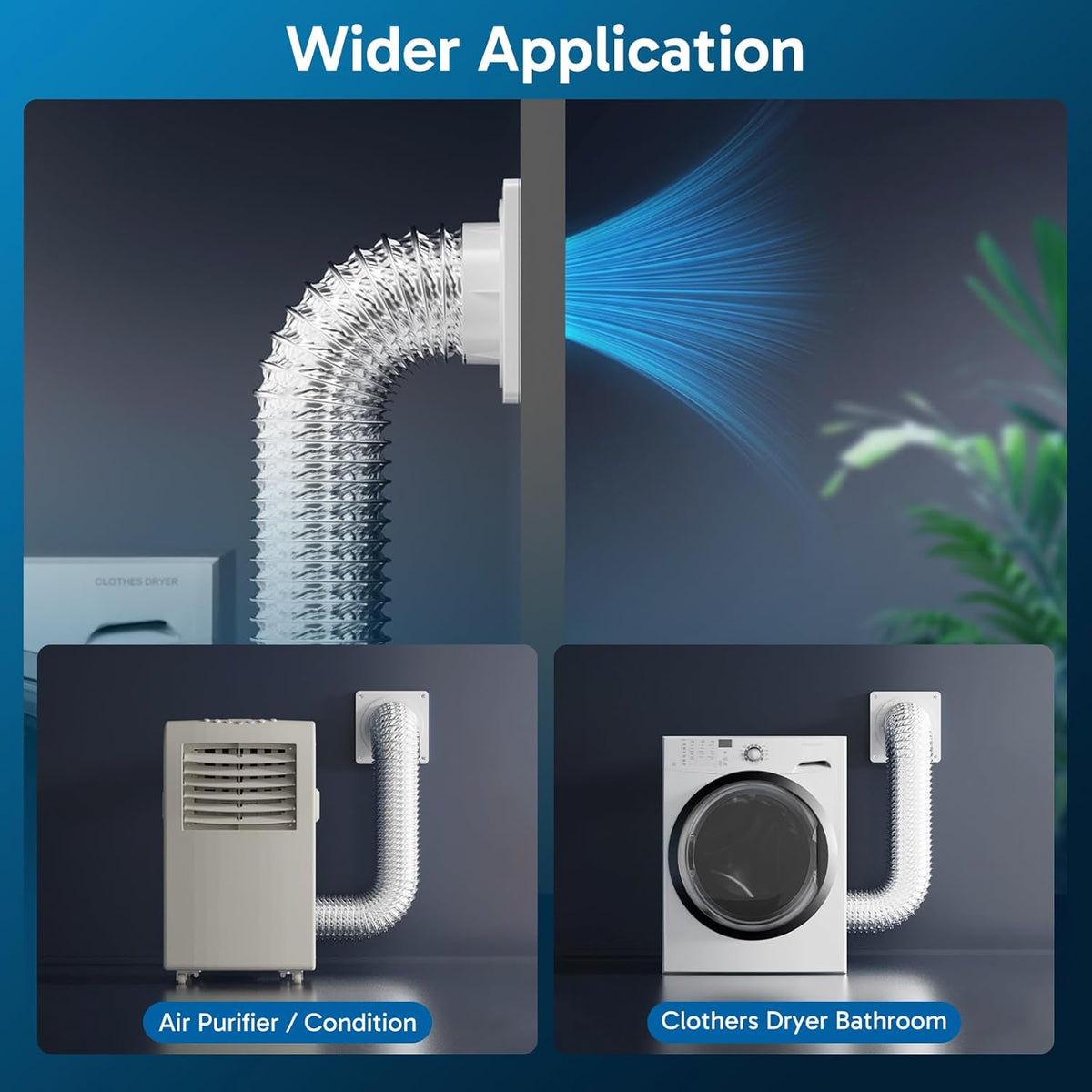 HONGUAN dryer vent connector used in grow rooms, kitchens, and basements for efficient HVAC ventilation.