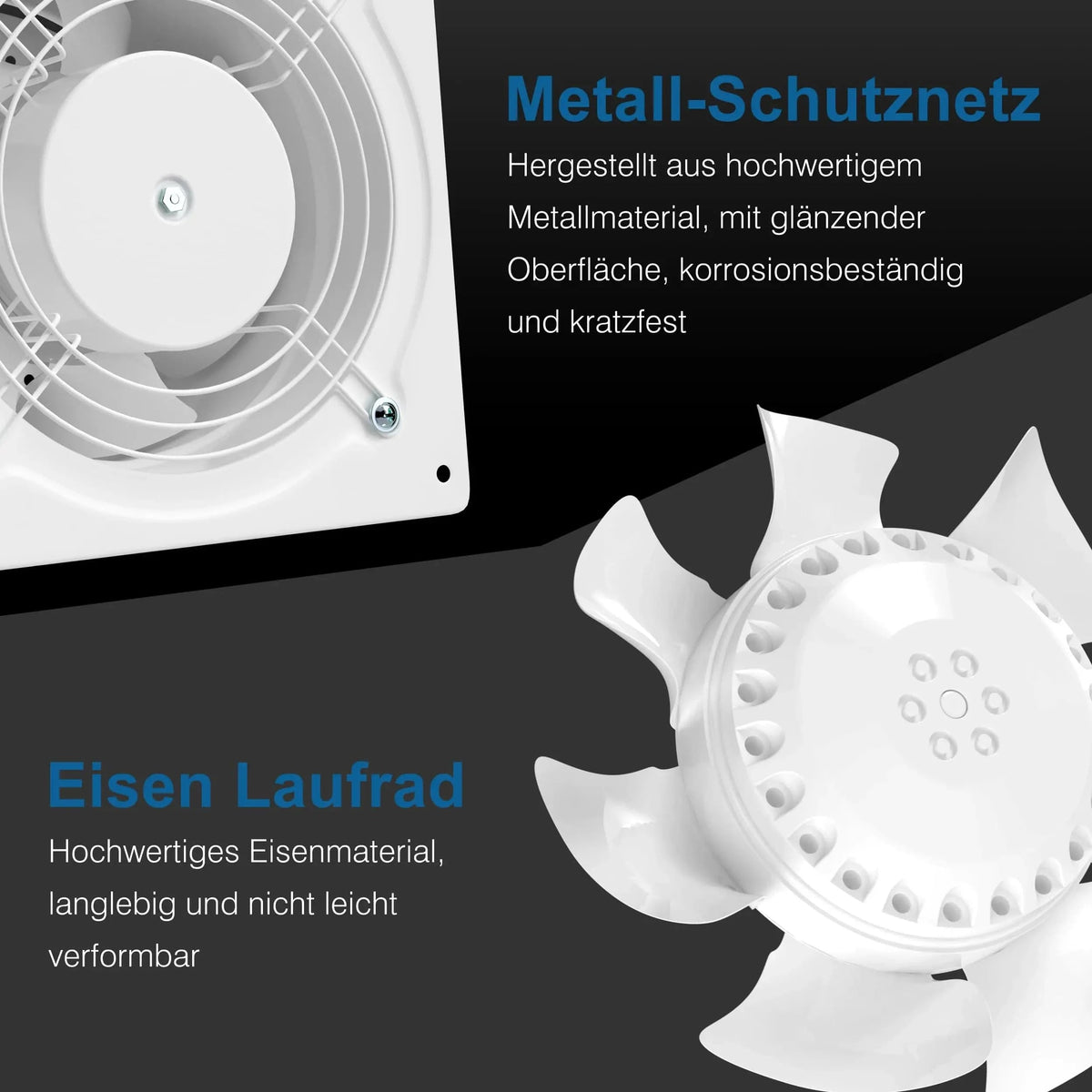 Exhaust Fan Metal Safety Net – Corrosion-Resistant High-Quality Protective Cover with Glossy Finish