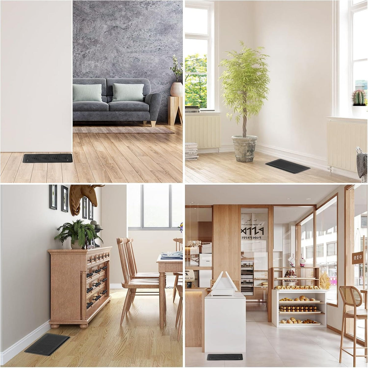 Hon&Guan Floor Register 4x12 Inch Used in Bedroom, Kitchen, Living Room, and RV Ventilation Applications