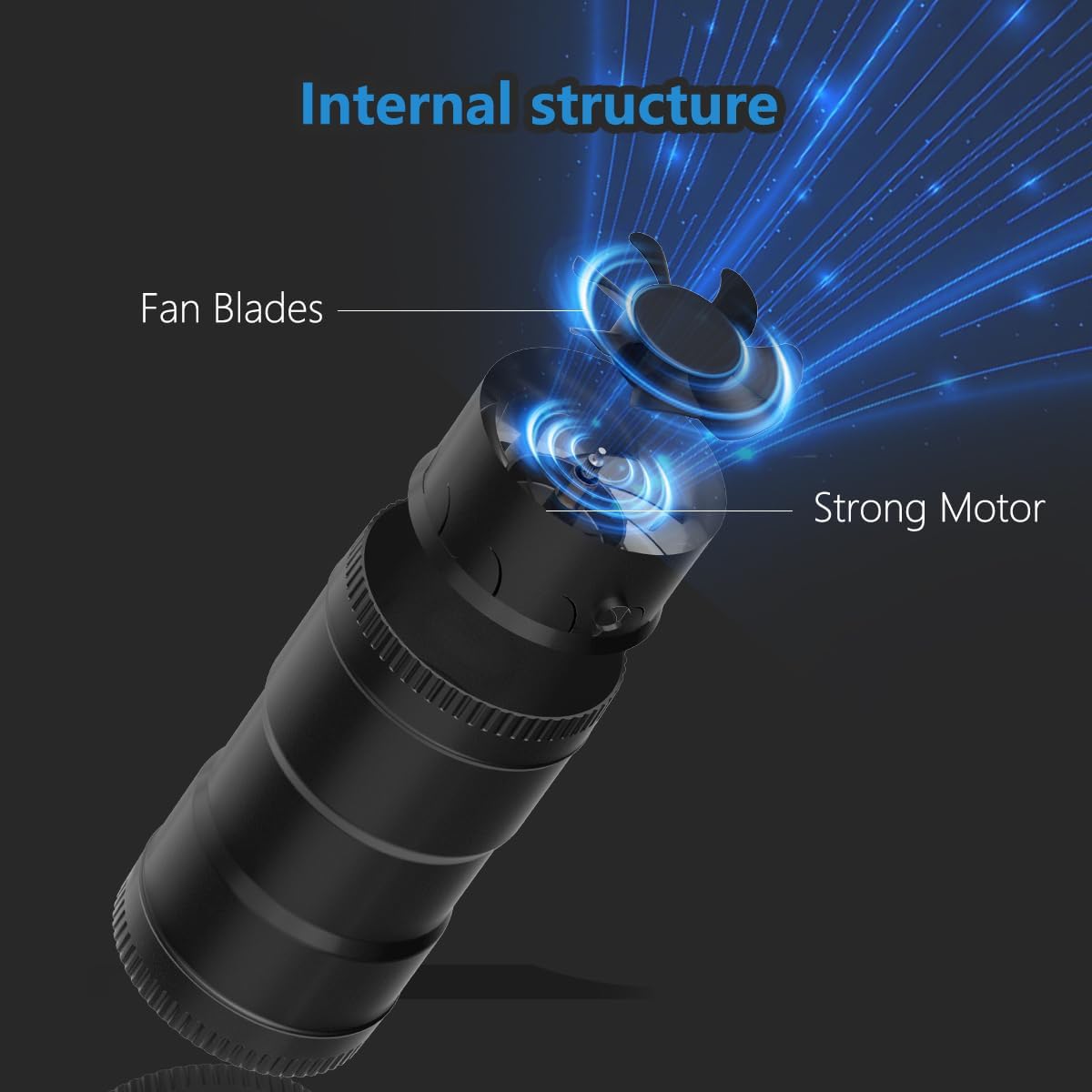 Duct Booster Fan Internal Structure Showing High-Efficiency Blades and Quiet DC Motor for Powerful Ventilation
