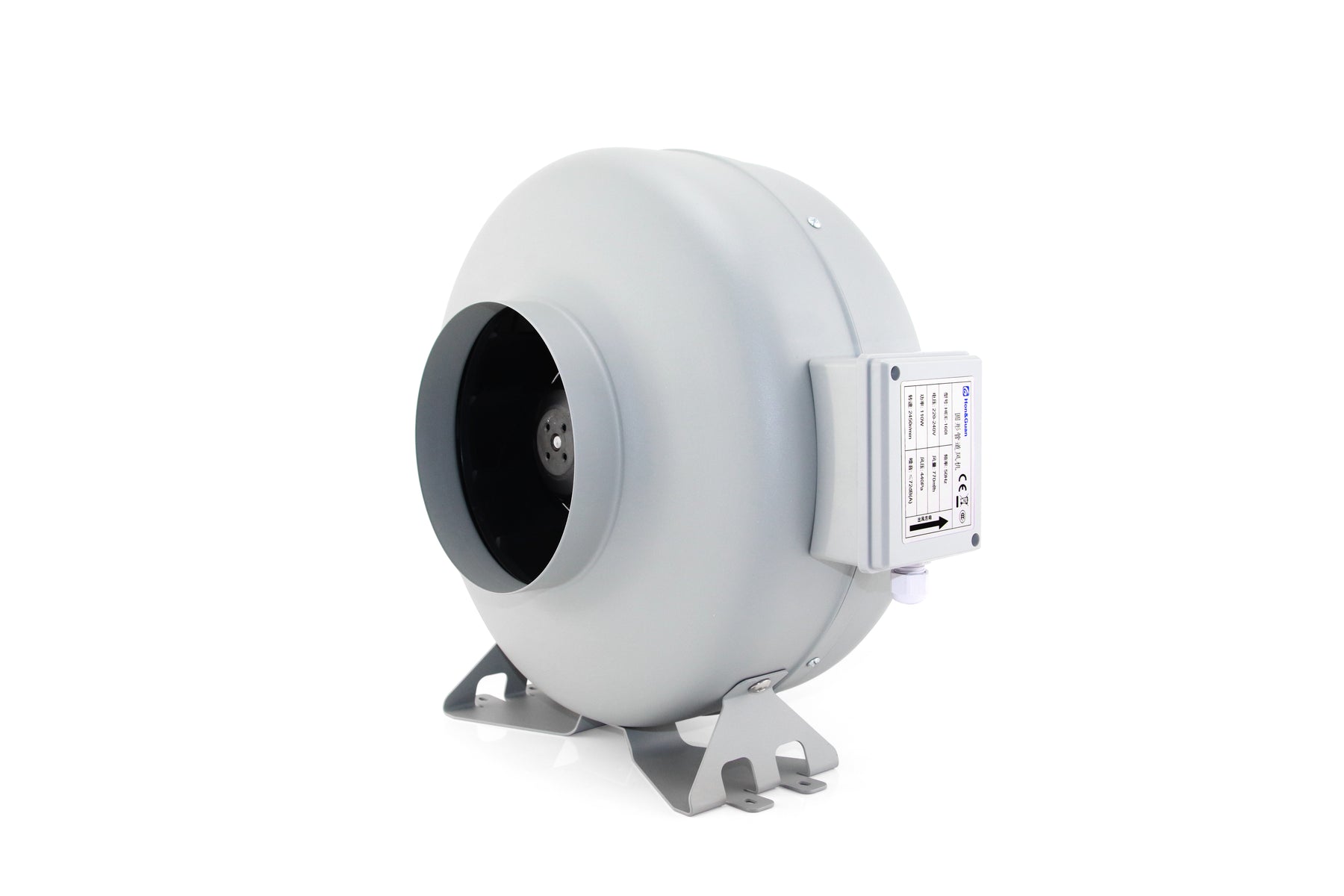 HEE-160I 6 Inch 453 CFM Metal Circular Centrifugal Duct Fan