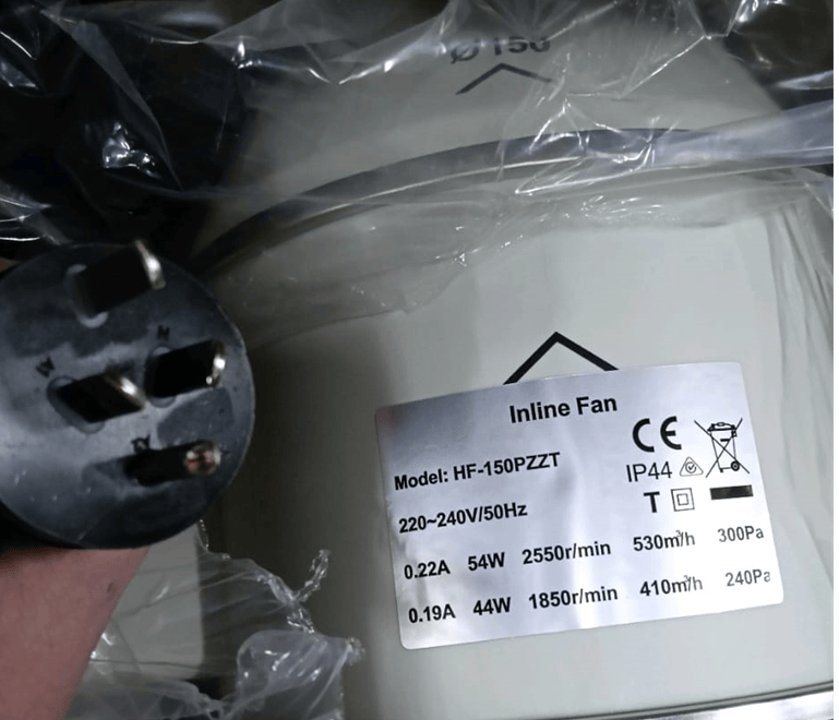 6 Inch EC Inline Duct Fan with Digital Temperature Controller – Hon&Guan HF-150PMZC